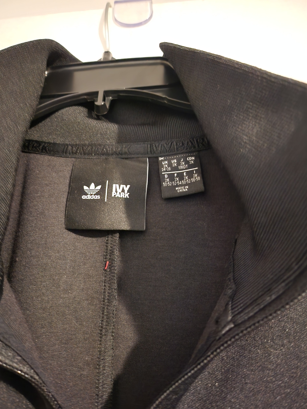 IVY PARK ADIDAS Black Mesh-Sleeve Zip Front One-Piece BODYSUIT - Picture 3 of 6
